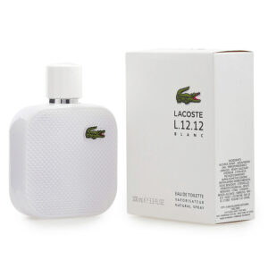 عطر إل 12.12 لاكوست الأبيض الرجالي أو دو تواليت 100مل - L.12.12 Blanc / Lacoste EDT Spray (white) 3.3 oz